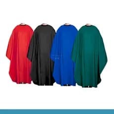 Capa de corte Cetim/Poliéster Tamanho Adulto Diversas Cores Unissex barbeiro e Cabelereiro