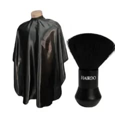 Kit Capa de Corte de Cetim e Espanador Bolinha profissional