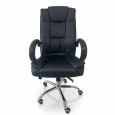 Cadeira Presidente Escritório Executiva Premium Courino Ergonômica Relax Preta