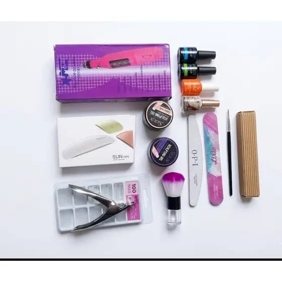 Kit Completo Unhas Em Gel Iniciantes Molde F1 Reutilizavel