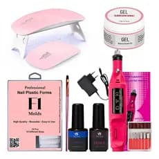 Kit Unhas De Gel Top Lirio Completo Com Cabine E Moldes F1