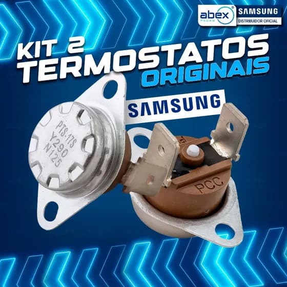 Kit Termostatos Erro HE2 Lava E Seca Samsung Operacional E Segurança WD10M WD11M Com NF Original