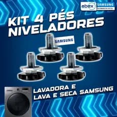 Kit Pés Regulaveis Lavadora Lava E Seca Samsung DC97-00920U Original Nf