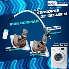 Kit Termostatos + Termistor Lava E Seca Samsung 10KG 11KG WD106 WD856 WD10M WD11M Original