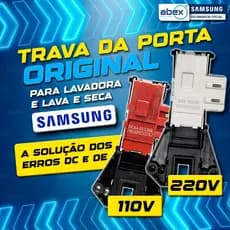 Trava Da Porta Lava E Seca Samsung WD106 WF106 WD856 WD10M WD11M DC64-01538B DC64-01538A Original