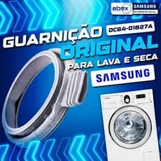 Guarnição Borracha Porta Lava E Seca Samsung WD0854 WD106 WD103 WD856 WD8854 DC64-01827A Original