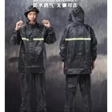 Capa De Chuva Com Capuz P/ Motoqueiro Motociclista PVC - Conjunto Completo
