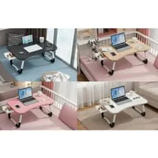 Mesa Portátil Dobrável Multifuncional C/ Gaveta - P/ Notebook Home Office Estudo Refeição Cama  Atividades Ao Ar Livre