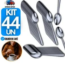 Combo Colheres de Café Inox Ideal para Casa, Padaria, Restaurante, Pousada, Buffet Talheres Utensílio