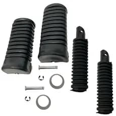 Kit Borracha Do Estribo + Pedaleira Redonda Cg Titan 99 Fan 125/150 Biz pop 100