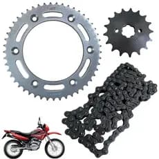 Kit Relação Transmissão Nxr 125 Bros 2003 Até 2005 Aço 1045 428H-128L