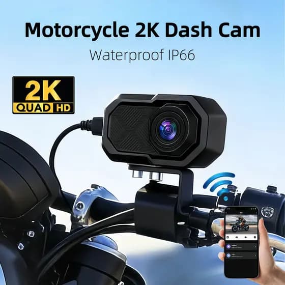 2K Full HD Motocicleta Dash Cam Embutido WiFi IP66 À Prova D'água De Choque Gravador De Segurança De Equitação Profissio
