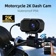 2K Full HD Motocicleta Dash Cam Embutido WiFi IP66 À Prova D'água De Choque Gravador De Segurança De Equitação Profissio