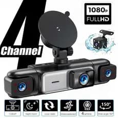 4 Canais 360 ° Girar Dash Cam 1080P Câmera De Carro Visão Noturna Monitor De Estacionamento G-Sensor Dashcam