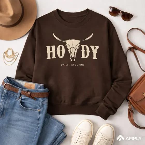 Blusa de Moletom Feminina HOWDY Premium – Conforto e Estilo Western