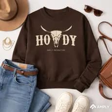 Blusa de Moletom Feminina HOWDY Premium – Conforto e Estilo Western