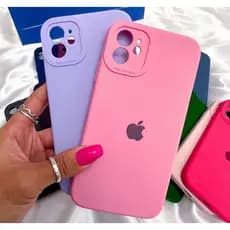 Case Capa Capinha Quadrada Aveludada PARA iPhone XR 11 12 13 Proteção de Câmera Alto