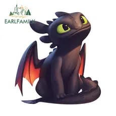 EARLFAMILY Como Treinar O Dragão Adesivo De Carro Personalidade Motocicleta Bicicleta Elétrica Prancha De Surf Vinil Dec
