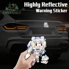 EARLFAMILY Hololive Anime Adesivos Refletivos E Mangéticos Para Carros Chibi À Prova D'água Campervan Prancha De Surf Bi