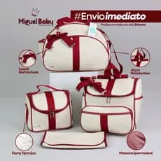 Kit maternidade Com Malinha Baú lisa 4 peças para menino/ menina