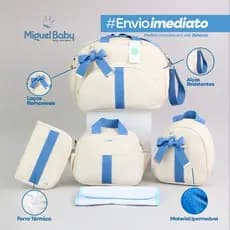 KIT Bolsa Maternidade Porta Cartão 5 peças super luxo