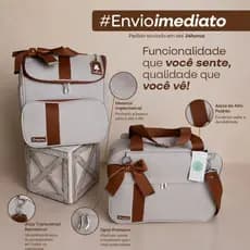 Kit Paris  Mala Maternidade Luxo 2 Peças Bolsa Bebê Impermeável