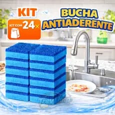Esponja Lavar Louça Não Riscam  Buchas Antiaderente Cozinha Kit 24  unidades