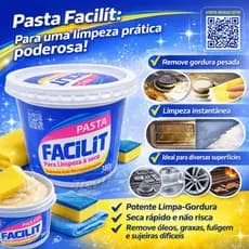 Pasta De Limpeza Facilít 380g Desengordurante Multiuso Limpeza Pesada
