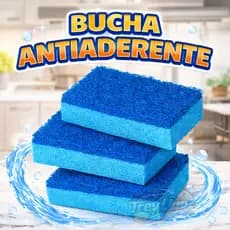 Esponja de lavar louça .  Antiaderente e não risca as louças e  panela Inox – 03 Unidades