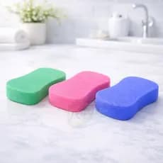 Esponja Banho Super Macias e Confortável  Cores Sortidas Kit 3 unidades