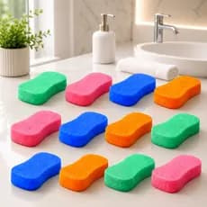 Buchas Banho Super Macia  Opção Econômica e Familiar Kit 12 esponjas