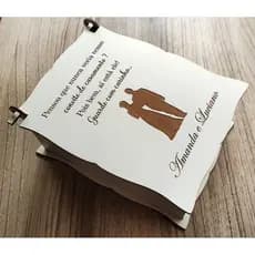 Caixa Personalizada para Casamento em MDF 14x18x6,5