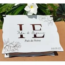 2 Caixas Personalizadas Padrinhos de Casamento em MDF 10x15x5
