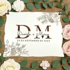 1 Caixa personalizada 20x22x6 em MDF para casamento