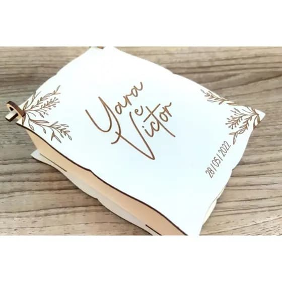 3 Caixas para Padrinhos de Casamento em MDF 10x15x5