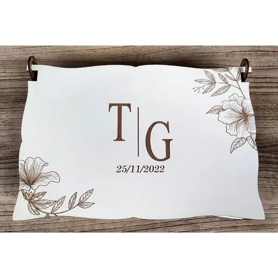 Caixa grande para padrinhos de casamento em MDF 20x30x6