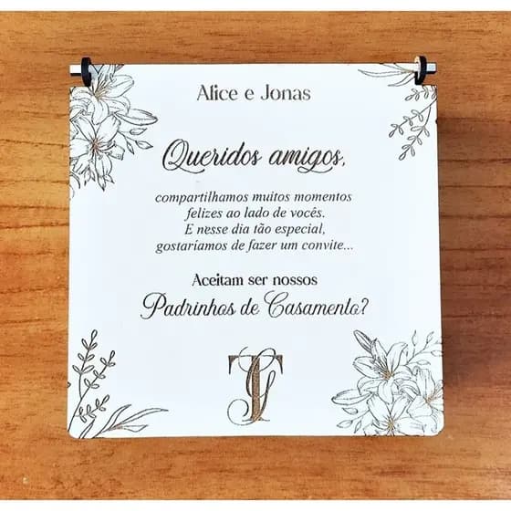 12 CAIXAS CONVITE PERSONALIZADAS PARA CASAMENTO EM MDF 15x15x5