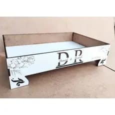 2 Bandejas para Kit Toalete Casamento em MDF PERSONALIZADO 20cm x 30cm