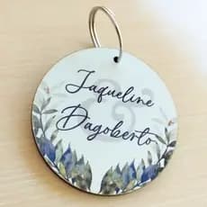 Kit 20 Chaveiros de Casamento personalizados lembrancinha padrinhos - qualquer arte