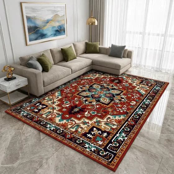 Tapete Belga Estampado 2,00 x 1,40m Para Sala Quarto De Luxo - Lançamentos Exclusivos