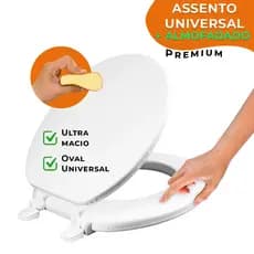 Tampa Assento Premium Vaso Sanitário Esponja Almofadado Soft Macia Oval Privada Universal