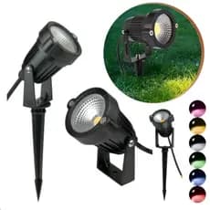 kit 2 un Luminária Espeto Jardim  15w Cob Led cor de luzs a Prova Dágua ip65 Bivolt