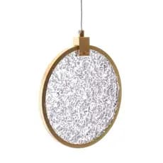 KIT Lustre Pendente LED 5W Disco Bolacha Dourado Multicor Bivolt