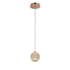 KIT Pendente HM022 12cm Luce Dourado com Led Integrado 4,2w 30000k Bivolt.