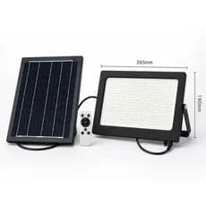 Kit Refletor Solar Led Holofote 800w Placa Bateria Prova Dágua