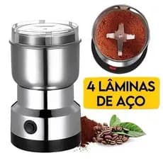 Moedor De Café 110v Elétrico Grãos Aço Inox 4 Lâminas Pronta Entrega.