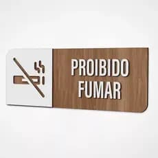 Placa Sinalização Indicativa Proibido Fumar Acrlico Elegante solução ideal manter a higiene do Local