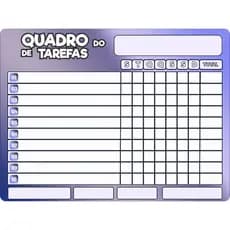 Painel Magnético Quadro Tarefas Apagavél Super Nanny -Aprendendo e Divertindo