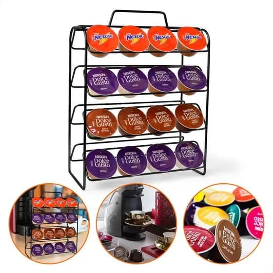 Suporte Porta Capsulas Cafeteira Dolce Gusto  Para 32 Capsulas Preto