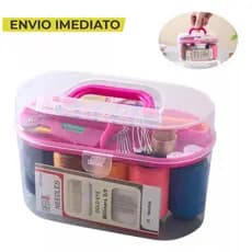 Kit De Costura Completo Portátil Peças E Estojo